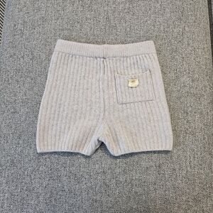 GLOWNY  RIBBED SHORTS WOMEN TAN SMALL CHIC ATHLEISURE Cashmere Wool Nylon Blend